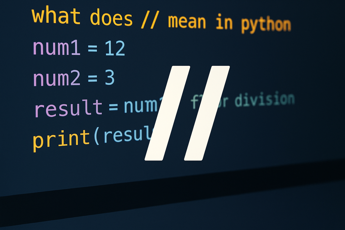 Wie man // in Python für die Bodenabteilung verwendet - Zeit der Freaks